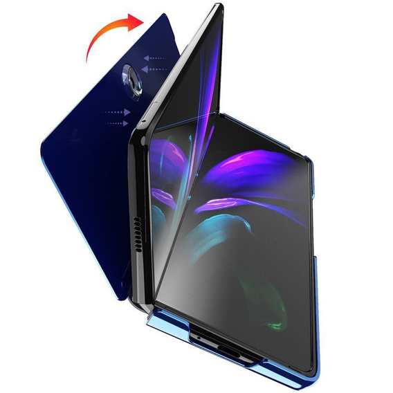 Obal na mobil pre Samsung Galaxy Z Fold 2 5G, Clear View, modré