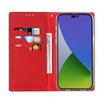 Klapkové puzdro pre iPhone 15 Pro Max, Litchi Skin Grain, čierne