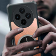 Puzdro pre Oppo Reno 12F / 12S, s magnetickým štítkom, transparentné / čierne