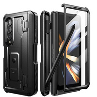 Obrnené puzdro pre Samsung Galaxy Z Fold 4 5G, Dexnor Full Body S-Pen Slot, čierne