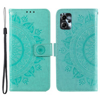 Klapkové puzdro pre Motorola Moto G13 / G23, Mandala Flower, zelený