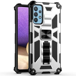 Obal na mobil pre Samsung Galaxy A32 5G, Armor Kickstand, strieborné