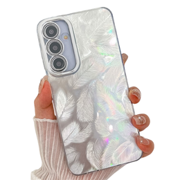 Puzdro pre Samsung Galaxy A36 5G / A56 5G, Feather, strieborné