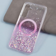 Puzdro pre Samsung Galaxy S24, Glittery, pre MagSafe, ružové