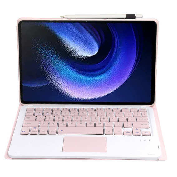 Puzdro + klávesnica Xiaomi Pad 6 / 6 Pro, Touchpad, ružové