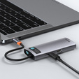 Kovová dokovacia stanica Metal Gleam Series 6 v 1 pre zariadenia USB-C