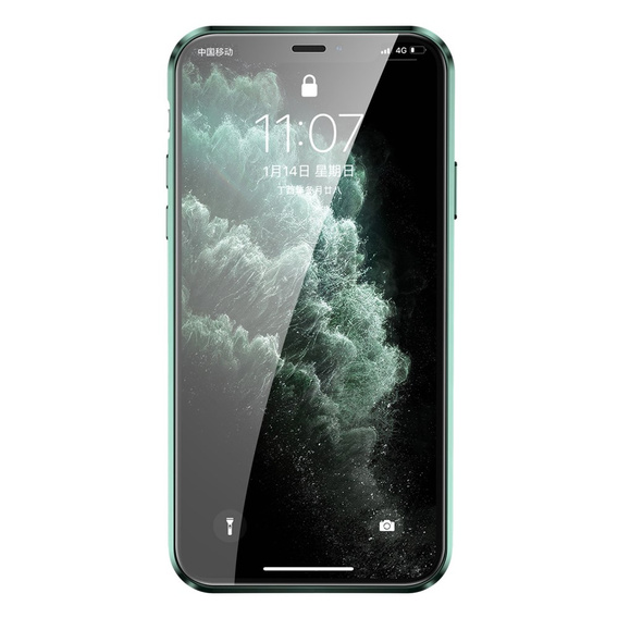 Puzdro pre iPhone 11 Pro, Magnetic Dual Glass, zelený
