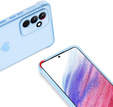 Puzdro pre Samsung Galaxy A15 4G / 5G, Electro heart, modré + Full Glue Ceramic Glass
