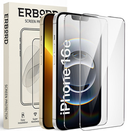 2x tvrdené sklo pre iPhone 13/13 Pro, ERBORD 9H Hard Glass na displeji