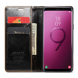 CASEME flipové puzdro pre Samsung Galaxy S9, Waxy Textured, káva