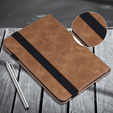 Puzdro pre Samsung Galaxy Tab S10 Lite / S10 FE / S9 FE / S9, Classic, s priestorom pre stylus, hnedé