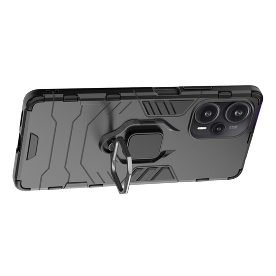 Obal na mobil pre Poco F5 5G, Kickstand Ring, čierne