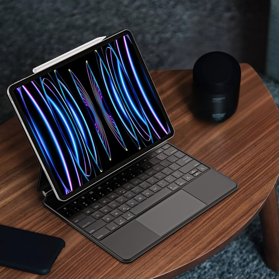 Puzdro + klávesnica iPad Pro 12.9" 2022/2021/2020 (6/5/4 gen.), Dux Ducis Keyboard TouchPad, čierne