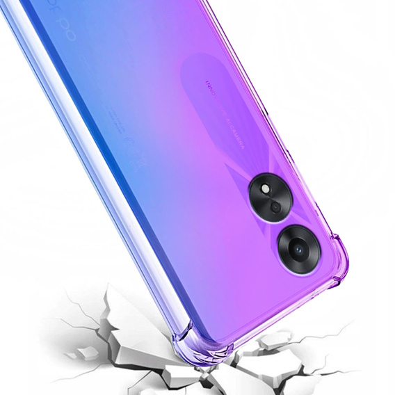 Puzdro pre Oppo A78 5G, Gradient Dropproof, Fialová / modrá