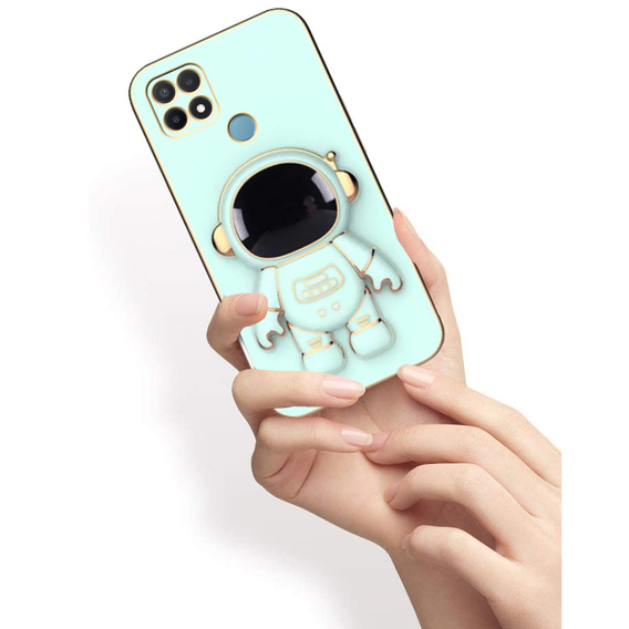 Obal na mobil pre Oppo A15/A15S, Astronaut, zelený