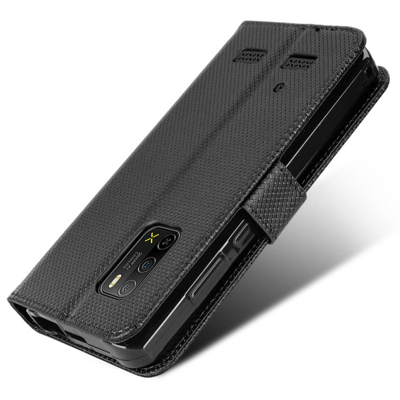 Klapkové puzdro pre Ulefone Armor X10 / X10 Pro, Wallet Smart Magnet Case, čierne