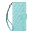 Puzdro s chlopňou pre Xiaomi Redmi Note 14 Pro 5G / Xiaomi Redmi Note 14 Pro+ 5G / Xiaomi Poco X7 5G, Rhombus Crossbody Leather, zelený