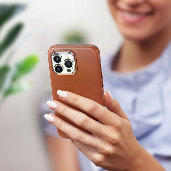 Obal na mobil pre iPhone 14 Pro, Dux Ducis Max Naples, hnedé