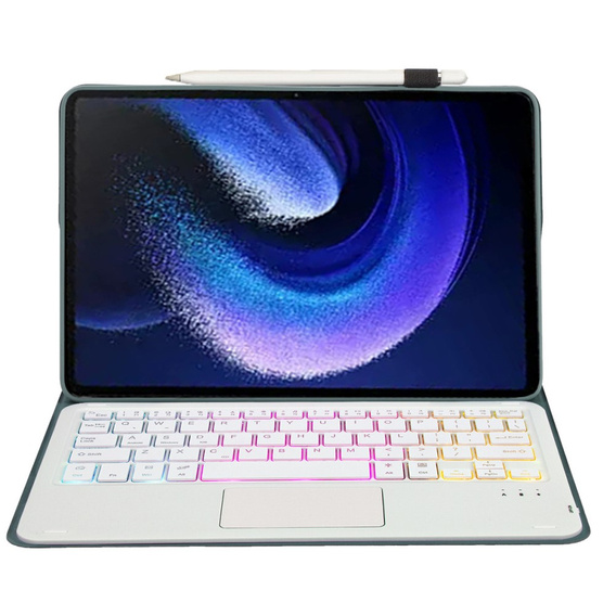 Puzdro + klávesnica Xiaomi Pad 6 / 6 Pro, with touchpad, zelený