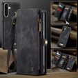 CASEME puzdro pre Samsung Galaxy A56 5G, Retro Leather Wallet, s remienkom, čierne