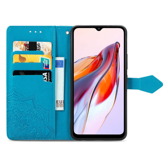 Klapkové puzdro pre Xiaomi Redmi 12C, Mandala, modré