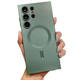 Puzdro pre Samsung Galaxy S23 Ultra, ColorMag, pre MagSafe, zelený