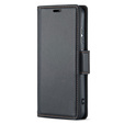 Puzdro pre Oppo Reno 14 F / 14 FS, ERBORD Glossy Litchi, flipová peňaženka, čierne