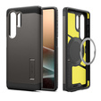 Puzdro Spigen pre Samsung Galaxy S25 Ultra, Tough Armor Mag MagSafe, sivé + tvrdené sklo 9H