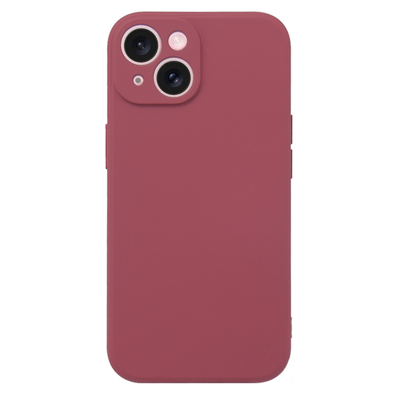 Obal na mobil pre iPhone 15, Silicone Lite, červené