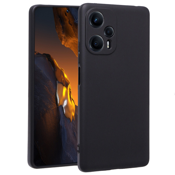 Obal na mobil pre Xiaomi Poco F5, Silicone Lite, čierne