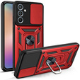Obal na mobil pre Samsung Galaxy A54 5G, CamShield Slide, červené
