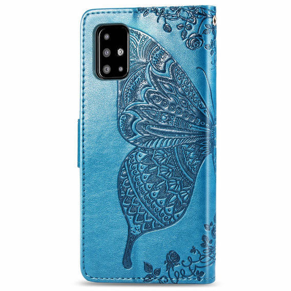 Klapkové puzdro pre Samsung Galaxy A51 4G, Butterfly, modré