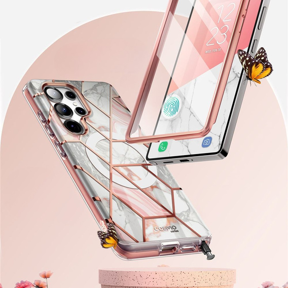 Etui Supcase do Samsung Galaxy S23 Ultra, Cosmo Marble
