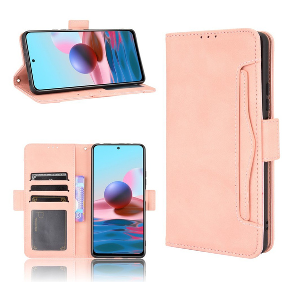 Klapkové puzdro pre Xiaomi Redmi Note 10 Pro, Card Slot, ružové
