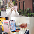 CASEME flipové puzdro pre Samsung Galaxy A14 5G, Waxy Textured, ružové