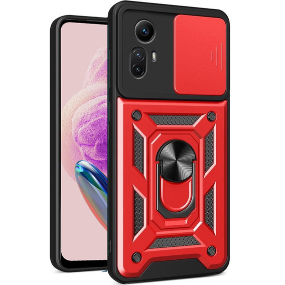 Obal na mobil pre Xiaomi Redmi Note 12S 4G, CamShield Slide, červené