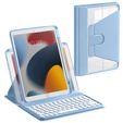 Puzdro + klávesnica iPad 10.2 2021 / 2020 / 2019 7/8/9 gen, modré