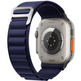 Nylonový remienok pre Apple Watch 1/2/3/4/5/6/7/8/SE/ULTRA 42/44/45/49 mm, námornícky modrý