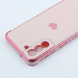 Obal na mobil pre Samsung Galaxy S21 FE, Electro heart, ružové rose gold