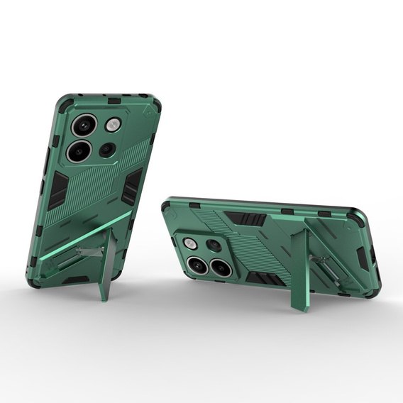 Puzdro pre Xiaomi Redmi Note 13 Pro 5G, Military kickstand, zelený