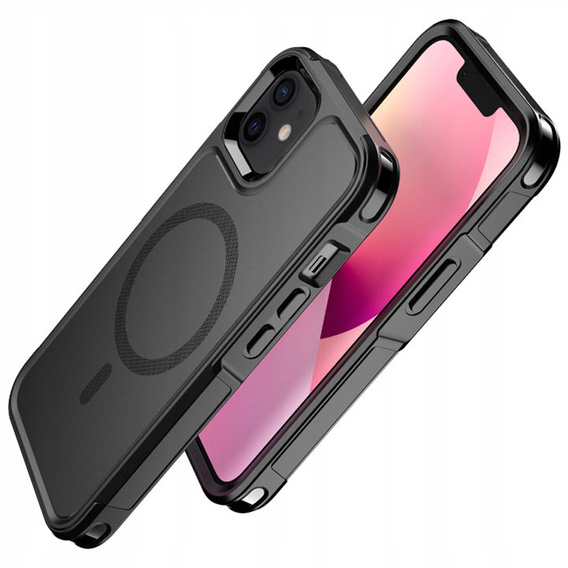 Obal na mobil pre iPhone 12/12 Pro, MagForce MagSafe, čierne