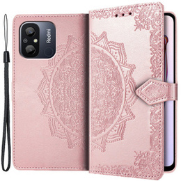 Klapkové puzdro pre Xiaomi Redmi 12C, Mandala, ružové rose gold