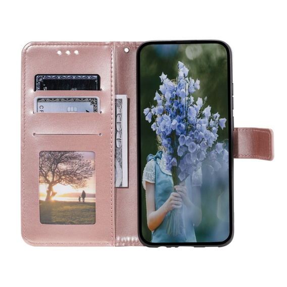 Klapkové puzdro pre Oppo A17, Mandala, ružové rose gold
