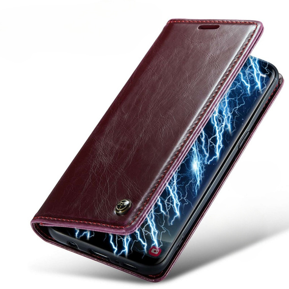 CASEME flipové puzdro pre Samsung Galaxy S8, Waxy Textured, červené