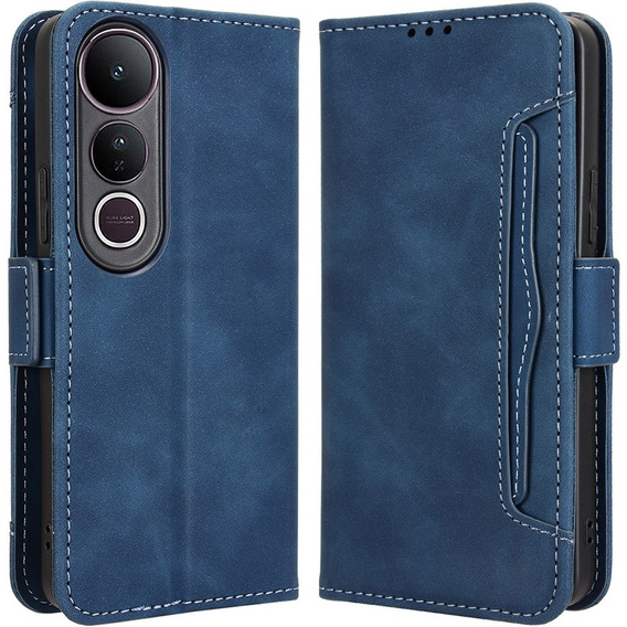 Klapkové puzdro pre Vivo V50 Lite 4G / 5G, Card Slot, tmavomodré