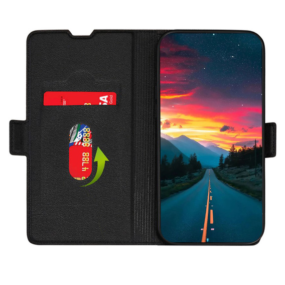 Klapkové puzdro pre Motorola Moto G22, Magnetic Clasp, čierne