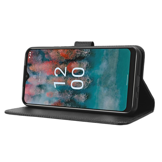 Klapkové puzdro pre Nokia C12 4G, Wallet Smart Magnet, čierne