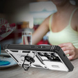 Puzdro pre Samsung Galaxy S25 Ultra, KickStand Camera Lens, biele