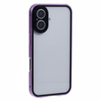 Puzdro pre iPhone 16, Magnetic Dual Glass, fialové