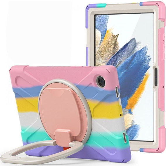 Detské puzdro pre Samsung Galaxy tab A8 10.5 SM-X200 SM-X205, pancierované s popruhom, modré